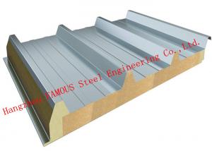 Cheap Recycled Usage Fire Resistant Rock Wool Sandwich Panels Easy Installation Roof Systems for sale