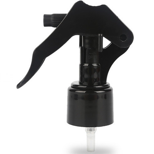 Quality 24mm / 28mm Pp Plastic Trigger Sprayers Garden Spray Head Black Color wholesale