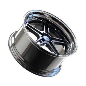 China Gloss Black Deep Dish Alloy Wheels 24 Inch ET50 5x112 PCD on sale