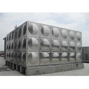 China Polished Stainless Steel Insulated Water Tank Silver Color With 100T Capacity on sale