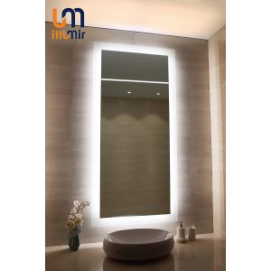 Wooden Frame Full Length Illuminated Mirror Custom Adjustable Lighting