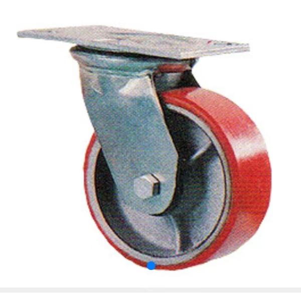 Quality 4 In Rubber Swivel Dumpster Casters With 4 Points Breaker wholesale