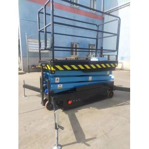 6m mobile hydraulic lift with mobile scissor arm structure and 1800*1000mm