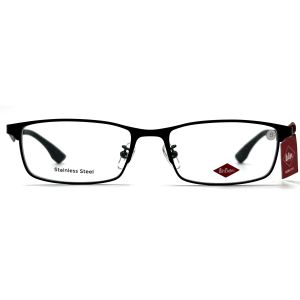 FM7077 Rectangle Stainless Steel Optical Frames 54-17-140 Size with 140mm Temple