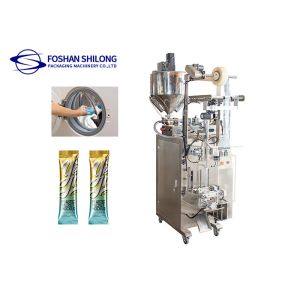 Vertical Liquid Paste Sachet Filling Packing Machine Three Side Back Seal
