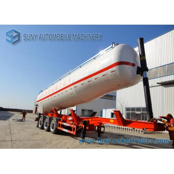 Quality Aluminum Alloy 5083 Tri-Axles Semi Dry Bulk Tank Trailer With Cylinder shaped wholesale