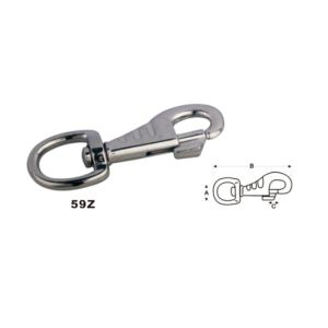 Zinc Alloy Diecasting Round Swivel Eye Type Bolt Snap Hook With Cross Grain