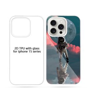 Blank 2D Sublimation Tempered Glass Phone Cases For IPhone 16 15 14 Pro Max Plus