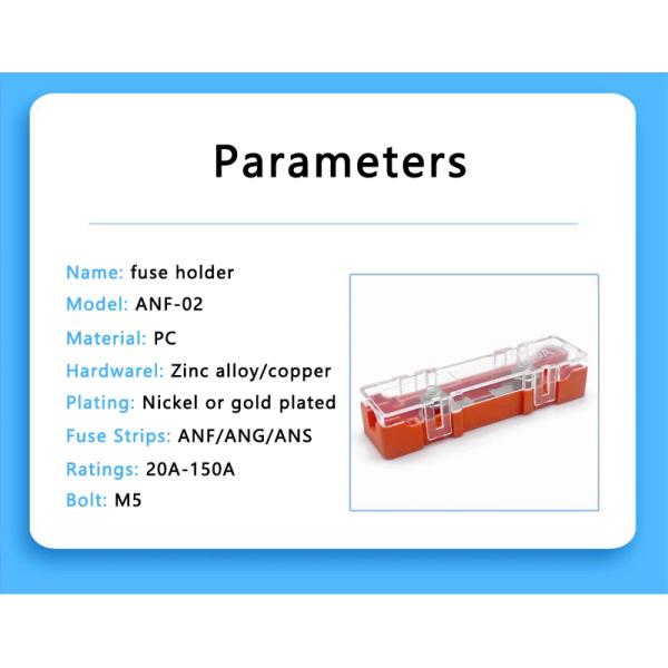Strength M5 Bolt MIDI ANG ANS Strip Fuse Holder Box for Car Automotive Motorcycle
