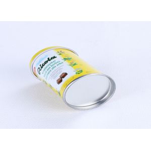 Mini Cylinder Round Printed Tin Boxes Canister For Spice Packaging 40 X 70 MM