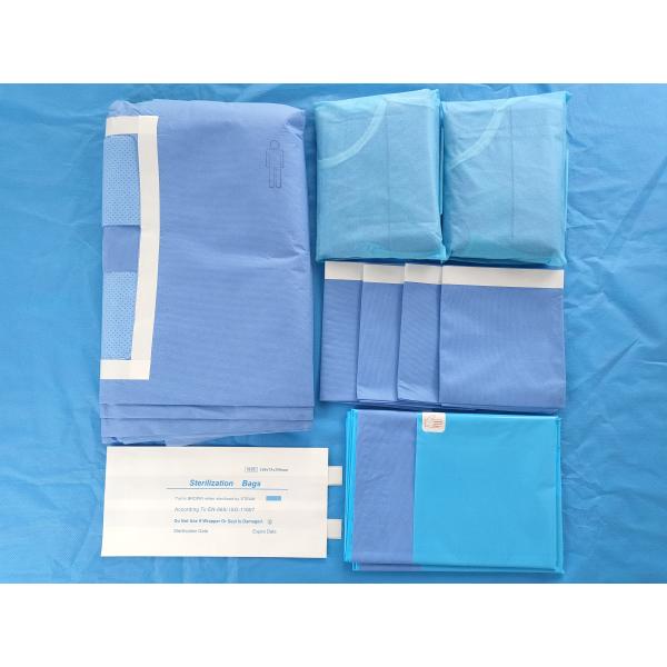 EO Sterile Disposable Surgical Laparotomy Drape Pack OEM/ODM Spunlace Nonwoven
