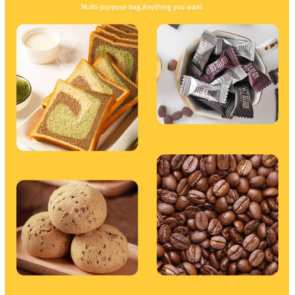 Golden Kraft Paper Bag With Window For Homemade Bread Logo Customized Logo CANDY