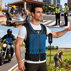 Cheap Ergonomic fit Intelligent Cooling Vest tailored for comfort and heat management during extended outdoor work periods for sale