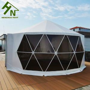 China Galvanized Steel Frame Geodesic Yurt Mongolian Tent Resort Dome House on sale
