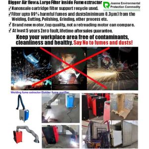 Mobile Welding Fume Extractor With Self-Cleaning System Air Flow 2500m3/H