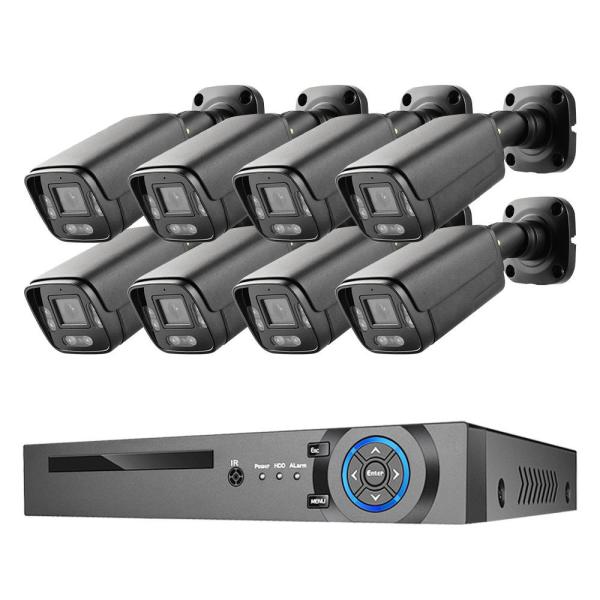 Customized 8 Channels Outdoor Face Detection H.265 4K 8MP Wired POE IP Network