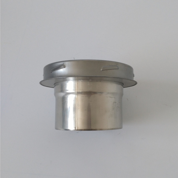 Quality Silver 6 Inch Double Wall Chimney Pipe Twist Insulated Adaptor CE  &  ISO9001 wholesale