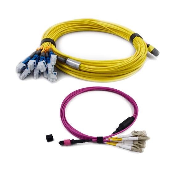 Quality 3.0mm G657A1 MPO MTP Fiber Optic Patch Cord with ≤0.35dB Low Insertion Loss and APC≥65dB for Data Center wholesale