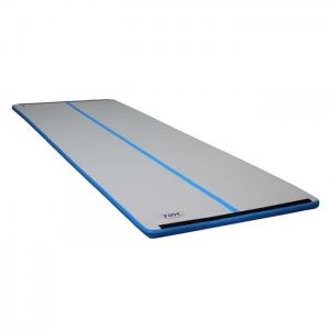 10cm Height Inflatable Air Track Cheerleading Mats Grey Top Blue Underneath Sides