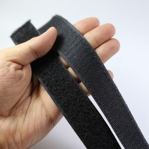 wholesale solid color black and white hook & loop for sewing clothes magic