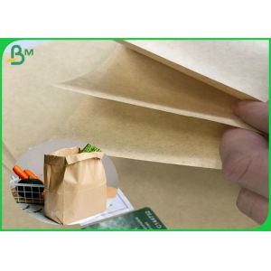 Cheap 80G 95G 100G 110G Unbleached Brown Kraft Paper Roll With Recycled Pulp for sale