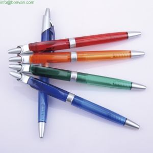China clearn barrel gift advertising pen,assorted color plastic advertising ballpoint pen on sale