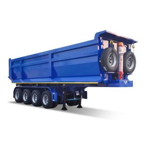 New 4-Axle 60T Steel Dump Semi-Trailer For 60 Ton Dump Trailers In Construction