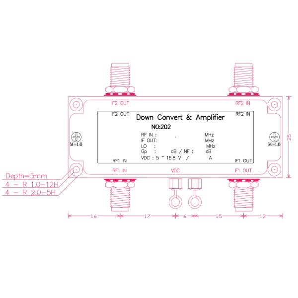 Dual Channel RF Downconverter 200-3500MHz
