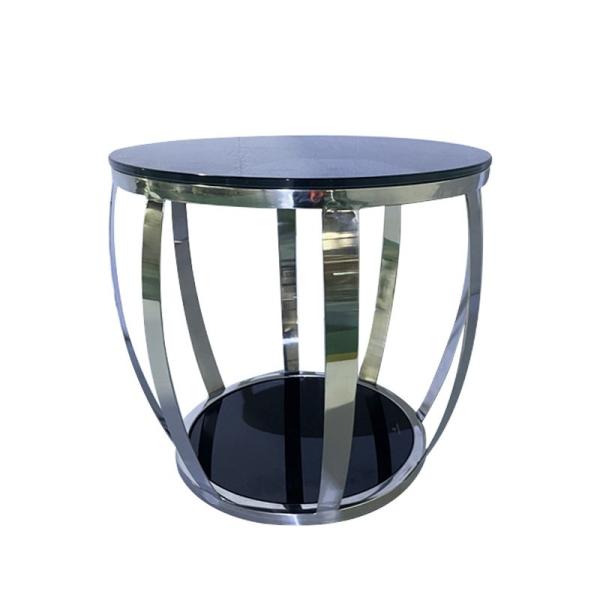 Quality Home / Hotel Application Metal Round Table Bathroom Shelf with Hooks wholesale