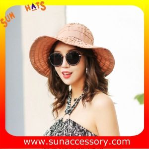 AK17593 fashion sunny beach foldable summer straw hats for womens in stock ,