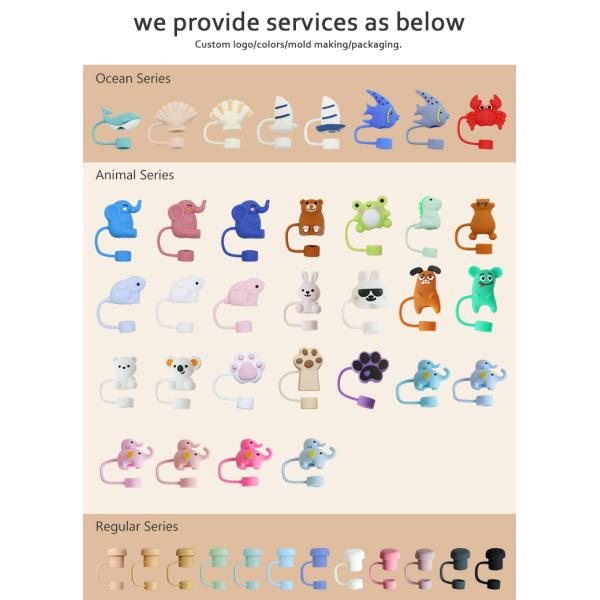 NEW Arrival heart diamond glitter designs Straw Cover Topper 3D 10mm Straw Toppers Hats for tumblers cups glasses