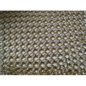 Cheap Metal Ring Decorative Wire Mesh For Cabinets , Chain Link Mesh Type， for sale