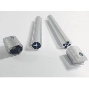Flat Silvery Structural Aluminum Tubing 6063-T5 Casting For Workbench / Cart
