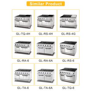 800×900×850 70 Restaurant Cooking Equipment with LPG/NG Power Supply and R13/4