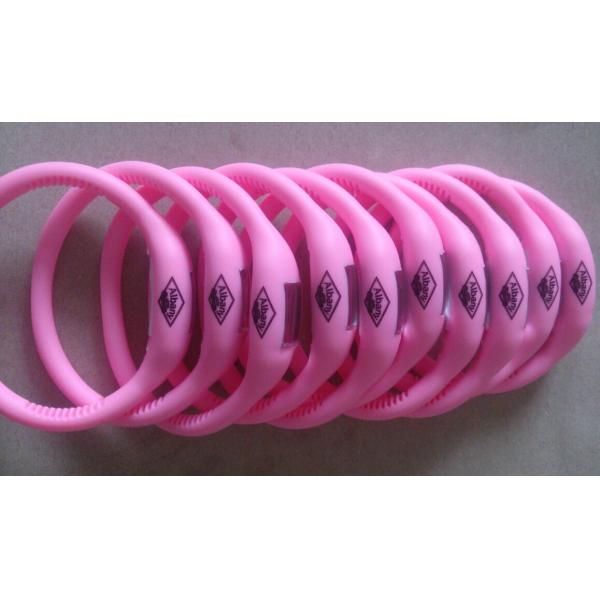 Custom ALBANY Silicone Ion Sport Bracelet Watch With Black Logo Printed , Packing With Instruction Paper