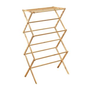 Sustainable Multifunctional Bamboo Vertical Folding Drying Rack and Versatile