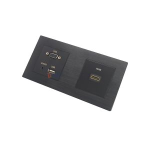 Stainless steel multimedia wall mount media plate electrical wall socket with