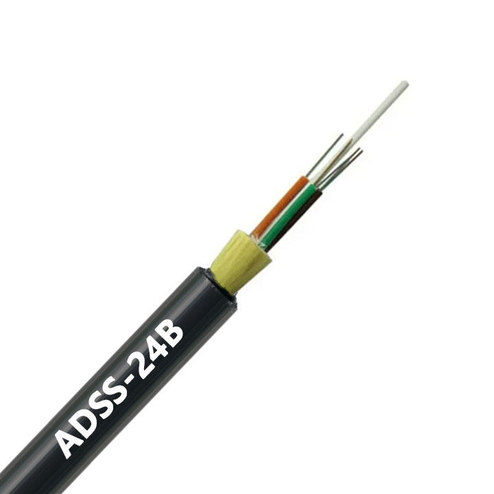 Supply Adss G652D 100 Meter 24 Core Adss Fiber Optic Cable For Overhead Aerial