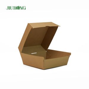 Single Tongue Eco Friendly Takeaway Packaging Recycled Kraft Paper 1600ml