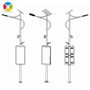 P5 Wireless Outdoor Pole LED Display Full Color Tube Chip Color Long Lifespan