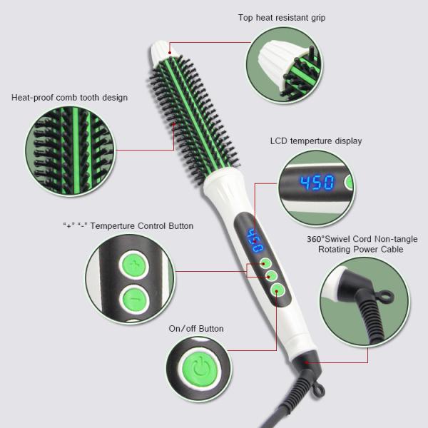 Quality 3 In 1 Multipurpose 265 Fahrenheit Hair Curling Comb For Wet Curly Hair wholesale