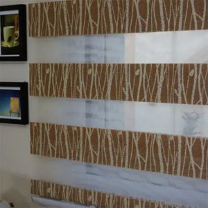 Cheap Subtle and Elegant Window Enhancement with Grey Striped Sheer Zebra Blind Fabric for sale