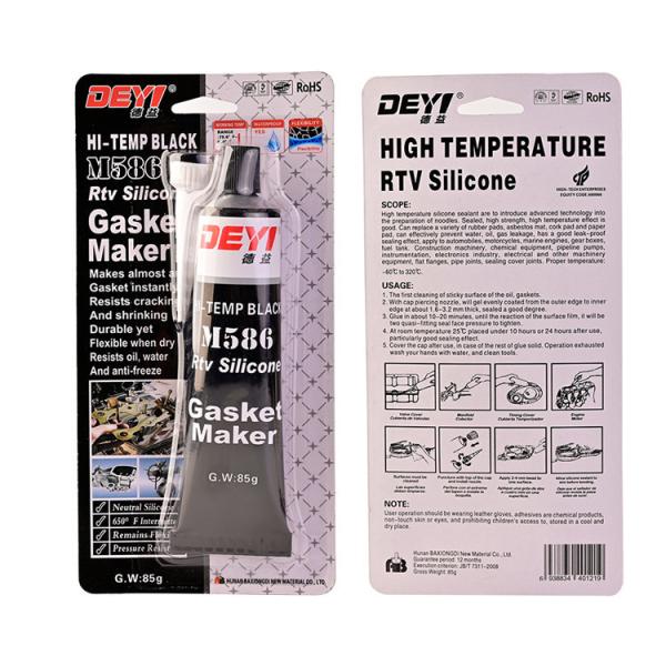 Industrial Applications 85g Black Temp RTV Silicone Sealant Adhesive Gasket