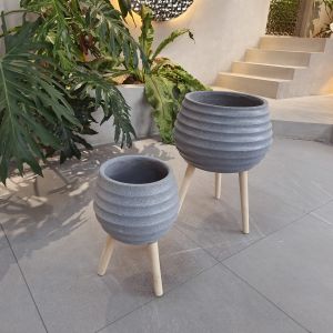 Cheap High Durability Fiber Clay Planters For Garden Fire Resistant for sale