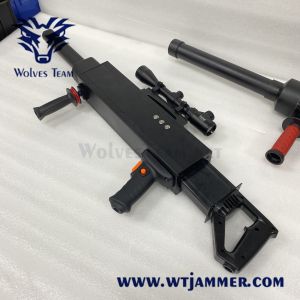 Wartproof IP65 433Mhz Anti Drone Jammers Gun Type GPS Jamming Device