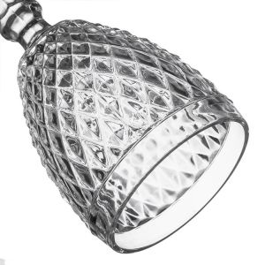 Embossed Red Wine Glass Goblets Glassware Grey ODM