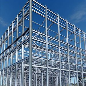 China Weatherproof Industrial Steel Structure Plant With H Section Coulmn Beam on sale