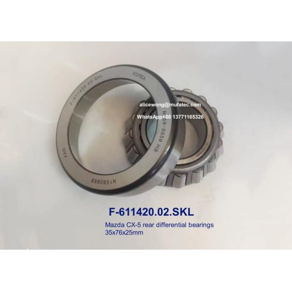 F-611420.02.SKL F-611420 02 KA03-27-220 Mazda CX-5 differential bearings tapered roller bearings 35*76*25mm