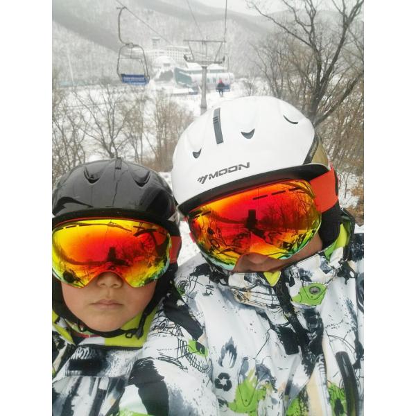 Customized TPU Frame Interchangeable Lens Snowboard Goggles With Three Layer Foam
