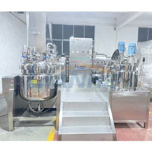 China Cosmetic Cream High Shear Emulsifier Mixer 200L Steam Heating PLC Control on sale